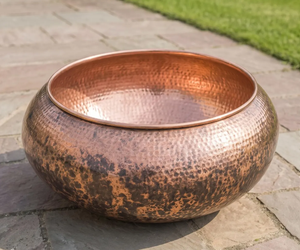 Pot de fleurs en métal rustique fait main en promotion avec motif circulaire pour la décoration de plantes de jardin extérieur, vase à fleurs - Product Image 3