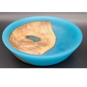 Tazón para Ensalada de Frutas Decorativo Hecho a Mano de Madera y Resina Esmaltada, Diseño Moderno, Tamaño Personalizado, Utensilios de Cocina, Tazón para Mezclar - Product Image 2