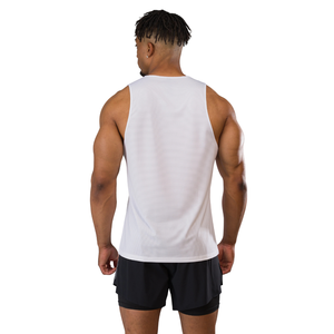 Camiseta sin mangas para hombre, ligera, para gimnasio, entrenamiento, transpirable, chaleco deportivo, ropa deportiva, color blanco - Product Image 4