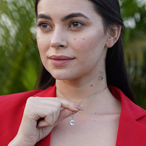 Classic 925 Sterling Silver Diamond <b>Pendant</b> <b>Necklace</b> Women Luxury Jewelry Engagement Wedding Party Anniversary Stylish Everyday - Product Image 6