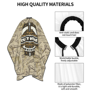 Capa de Barbero Profesional Personalizada para Salón de Peluquería, Impermeable, Ligera, Antiestática, de Nailon/Poliéster, con Impresión por Sublimación - Product Image 4