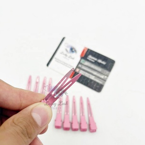 Brazil tóc sợi ngang mở rộng dệt loại công cụ tạo kiểu c-hình dạng tóc dệt kim & Clip màu hồng cong chủ đề may tóc Clip - Product Image 4