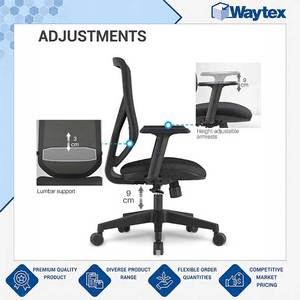 Chaise de bureau ergonomique en maille KALEE avec mécanisme synchrone, disponible en grande quantité au meilleur prix du marché - Product Image 3