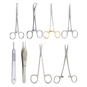 Kit de Cirugía de Esterilización, 8 Piezas, Kit Quirúrgico Veterinario Básico, Juego de Instrumentos de Esterilización Manual de Acero Inoxidable, CE ISO - Product Image 1