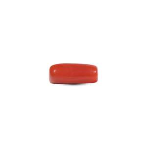 6.55 Carat Oval Cabochon Synthetic Red Coral Loose Gemstone 4x6mm High Quality for Fine Jewelry - Product Image 3
