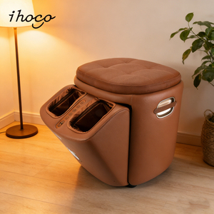 Masajeador de pies y pantorrillas, rodillos silenciosos con compresión de aire, calor relajante, sistema antipinzamiento inteligente, base antideslizante, funda extraíble, uso doméstico - Product Image 1