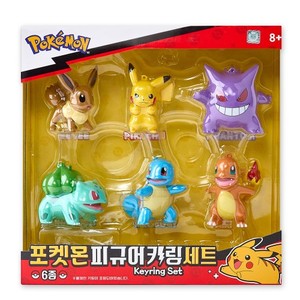Pokemoned Figure Keyring Set 6 Types Korean Kids <b>Anime</b> <b>Keychain</b> Collectible Bag Charm Pendant Gift for Children Mini Wholesale - Product Image 1