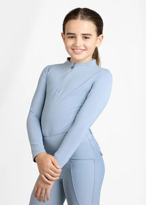 Haut de base respirant et élégant pour l'équitation des enfants, en tissu doux et confortable pour l'entraînement. - Product Image 5