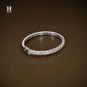 Brazalete de Lujo con Diamantes Cultivados en Laboratorio, Corte Redondo, VVS, Oro Blanco de 14k/18k, para Mujer - Product Image 2