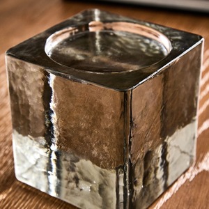 Decorative Cast Glass Pillar Candle Holders for Living Room, Bedroom, and <b>Table</b> Decor Use - Product Image 5