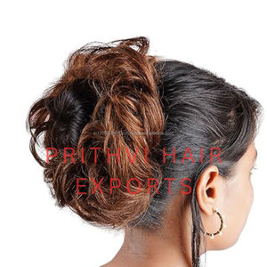 27สีบลอนด์สตรอเบอรี่ความหนาแน่นสูงผมต่อแบบเลมี่มวยผมแบบพรีเมี่ยม - Product Image 5
