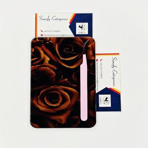 Custom Made Eco-friendly <b>Plastic</b> Custom Flower Design With EyeLash Tweezer Lash <b>Tile</b> Eyelash Extension with Magnetic Tweezer - Product Image 1