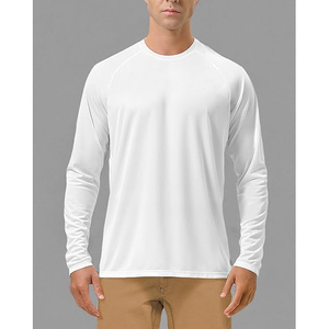 Camiseta de Natación de Manga Larga para Hombre, Color Blanco, Protección Solar UPF 50, Secado Rápido, Estilo Deportivo - Product Image 4