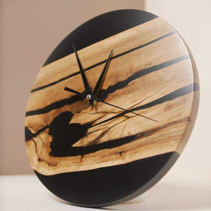 Modern Design Quartz Epoxy Resin Hanging Needle Wall <b>Clock</b> Still Life Pattern <b>Mechanical</b> Living Room - Product Image 3