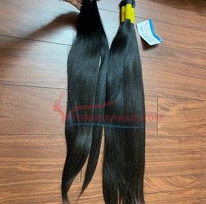 Hot Trending Natural Straight Bulk Hair Extensions Raw Vietnamese Human Hair Unprocessed Virgin Hair No Shedding No <b>Tangle</b> - Product Image 4