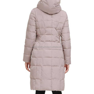Longue longueur Simple meilleure conception unie doudoune Premium dames veste de haute qualité chaud isolé manteau d'hiver en gros - Product Image 4
