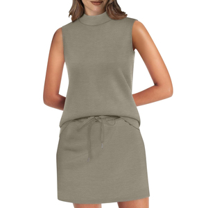 Women’s Premium Pickleball High Neck Tank & Shorts Combo <b>Set</b> Pickleball Motion Women’s High Neck Tank Top & Shorts <b>Set</b> - Product Image 2