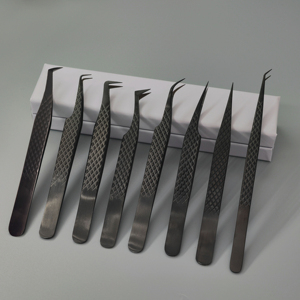 Pinzas Aplicadoras de Pestañas Profesionales Kaamir, Antimagnéticas, Punta Suave de 10 mm, Acero Inoxidable, Mango Cómodo, Alta Calidad - Product Image 3