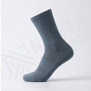 Crew <b>Socks</b> Solid Color Breathable Polyester Spandex <b>Running</b> <b>Socks</b> for Adults Summer Athletic Wear - Product Image 3