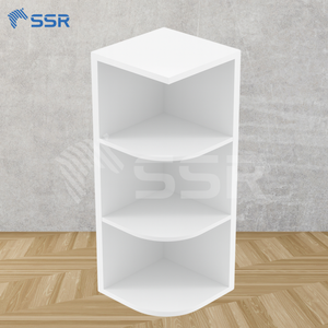 SSR White L-Shape Corner Shelf Cabinet Modern Minimalist Design Wall Mount <b>Kitchen</b> <b>Storage</b> <b>Unit</b> - Product Image 1