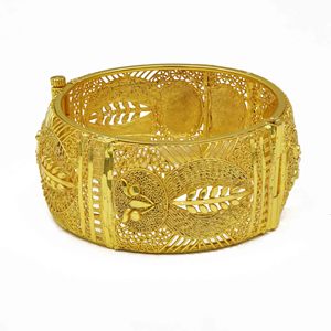 Wholesale 14K 18K 24K Micron Gold Plated Openable Kada Bangle Dubai Style Arabic <b>Bridal</b> Kada Jewelry Fashion Bangle Oro Joyeria - Product Image 3