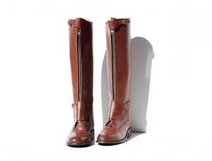 Bottes d'équitation en cuir de qualité supérieure, durables, confortables, pour l'entraînement professionnel et les compétitions équestres, norme standard. - Product Image 5