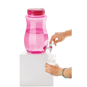 Carafe à eau en plastique bleue avec robinet et couvercle à visser pour usage extérieur, sans BPA, design moderne - Product Image 1