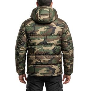 <b>Camouflage</b> Pattern Print Puffer <b>Jacket</b> Breathable Heated Hooded Streetwear High Density Polyester <b>Jackets</b> - Product Image 2