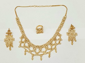 Juego de Gargantillas Pequeñas de Latón Chapado en Oro de 24K, Elegante, Lujoso, Clásico, Regalo de Aniversario de Bodas, Compromiso, Moda para Mujer - Product Image 3