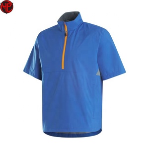 Garment Outdoor Custom Men's Zip up <b>Short</b> <b>Sleeve</b> <b>Golf</b> <b>Jacket</b> Reversible High Performance <b>Jacket</b> Water-resistant Windbreaker - Product Image 2