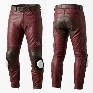 Pantalones de Motocicleta de Cuero Genuino con Medidas Individuales de Altura, Cintura y Cadera, para Hombre y Mujer, Ajuste Personalizado, Equipo de Carreras - Product Image 1