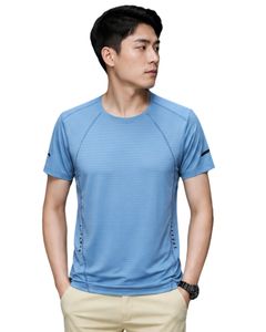 T-shirt de course pour homme bleu ciel, séchage rapide, respirant, léger, pour la gym, l'entraînement sportif, le fitness et les activités sportives - Product Image 1