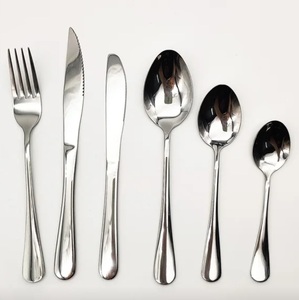 <b>Mirror</b> Polished Stainless Steel Flatware Set <b>Gold</b> Handle Silver Plated Cutlery Set for Wedding Restaurant & cafe Handcrafted - Product Image 6