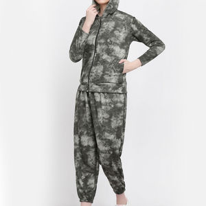 Vêtements décontractés respirants de haute qualité pour femmes, ensemble de survêtement tie-dye personnalisé avec logo, ensemble de survêtement tie-dye en sublimation, coton et polyester - Product Image 2