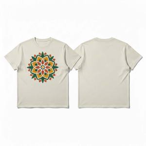 T-shirt homme imprimé motif ligne simple, manches courtes, 100% coton, décontracté, haut graphique pour homme, collection 2026 - Product Image 3