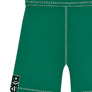 Pantalones Cortos de Rugby Verde Esmeralda y Blancos con Cordón Ajustable, Cintura Elástica, Ribete en Contraste, Personalizables, Transpirables, para Entrenamiento Deportivo y Equipos - Product Image 3