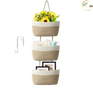 Étagère murale Art Déco en jute faite à la main de grande taille pour la décoration moderne de la maison et du bureau - Product Image 3