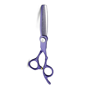 Barbers Stainless Steel Blade Hair <b>Thinning</b> Scissors Comfortable Use Straight-Shaped Beauty Tool with Removable Finger <b>Rings</b> - Product Image 6