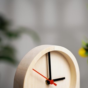Horloge de bureau minimaliste en bois, mouvement à quartz circulaire, affichage à aiguilles, silencieuse, sans tic-tac - Product Image 1