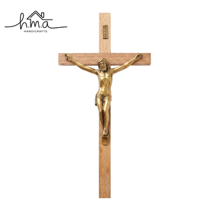 Magnifique Crucifix Art Déco en Acier Inoxydable, Croix Chrétienne Murale, Décoration Religieuse pour Anniversaire, Église et Prière à Domicile - Product Image 4