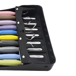 Kit de 10 instruments dentaires manuels pour composites, avec poignée ergonomique en silicone, double embout, pour restauration + stérilisation - Product Image 4