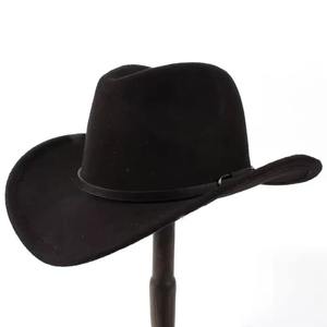 Chapeau de cowboy en fourrure de sel de haute qualité, design personnalisé, rayé, pour femme, hiver, meilleure respirabilité, couvre-chef western, OEM/ODM, marque privée - Product Image 2