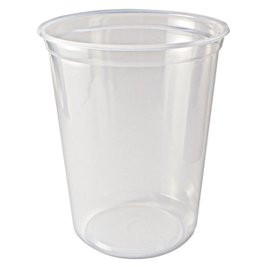 Clear Round Plastic Deli Cup With Lid 32 Oz Disposable <b>Takeaway</b> <b>Container</b> Microwave Safe - Product Image 3