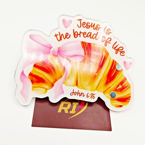 Ornement religieux chrétien en acrylique de forme personnalisée, motif cils, imprimé UV, verset biblique, décoration intérieure religieuse, fournisseur OEM ODM - Product Image 3