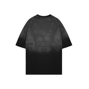 Camiseta Estilosa con Efecto Desgastado, 100% Algodón Tejido, Diseño de Color Desvanecido, Ligera, Perfecta para Usar en Verano, Atuendos Casuales, Uso Diario - Product Image 4