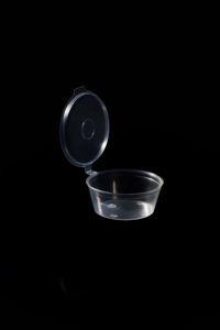 PP Plastic Disposable Sauce Cups with <b>Lids</b> 2oz 4oz 8oz, Clear Leak Proof <b>Microwave</b> Safe Food Container - Product Image 3