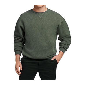 Sweat-shirt à capuche pour homme, hiver, jersey uni, respirant, col rond, manches longues, impression de logo personnalisée sur le devant, polyester/coton - Product Image 2