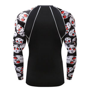 Camiseta de compresión (Rash Guard) para hombre con estampado personalizado, hecha en Pakistán, manga larga, diseño de la mejor calidad, Rash Guard de MMA en venta - Product Image 3