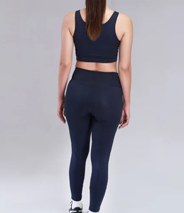 Ensemble de sport 2 pièces tendance 2026 : Soutien-gorge de sport et leggings taille croisée anti-transpiration, idéal pour le yoga et le fitness - Product Image 6