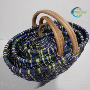 Panier de pique-nique vintage personnalisable PHU HAO en rotin naturel, fait main, écologique, de forme ovale, multi-usages pour le rangement - Product Image 4
